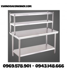 Bàn Inox 2 tầng có giá BI-03