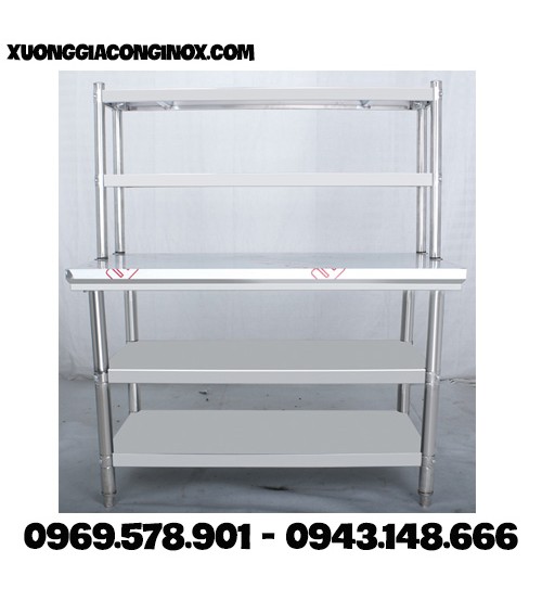 Bàn Inox 3 tầng có giá BI-05