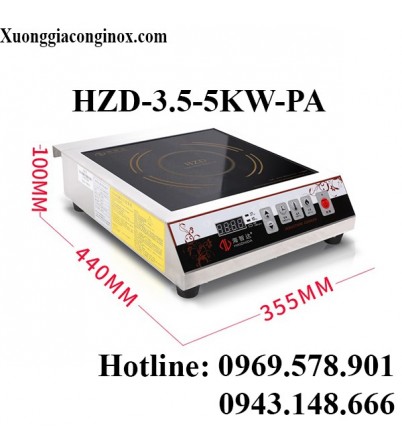 Bếp từ công nghiệp phẳng mỏng có hẹn giờ 3.5-5KW HZD-3.5-5KW-PA