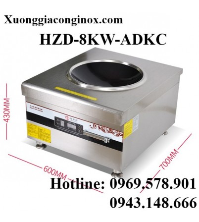 Bếp từ công nghiệp lớn mặt lõm có hẹn giờ 8-12KW HZD-8KW-ADKC